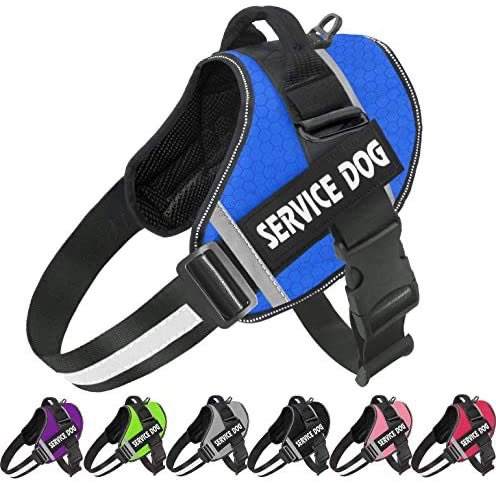 Dog Harness Strong Nylon Reflective Easy clip on Custom Name