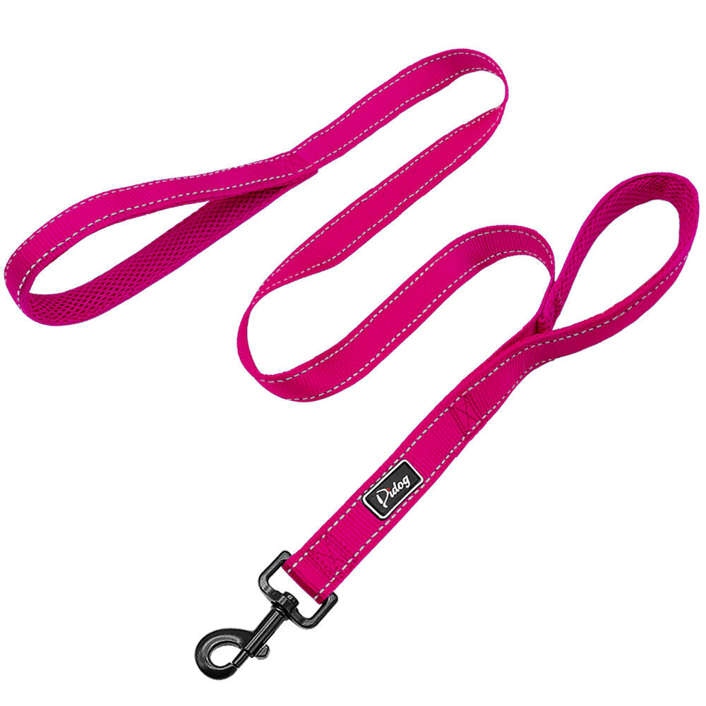 Dog Lead Dual Handle Black Green