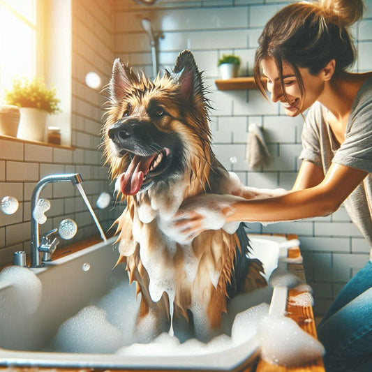 Large dog Bath and Blow Dry  Basic (inc Wash Blow & ear clean)