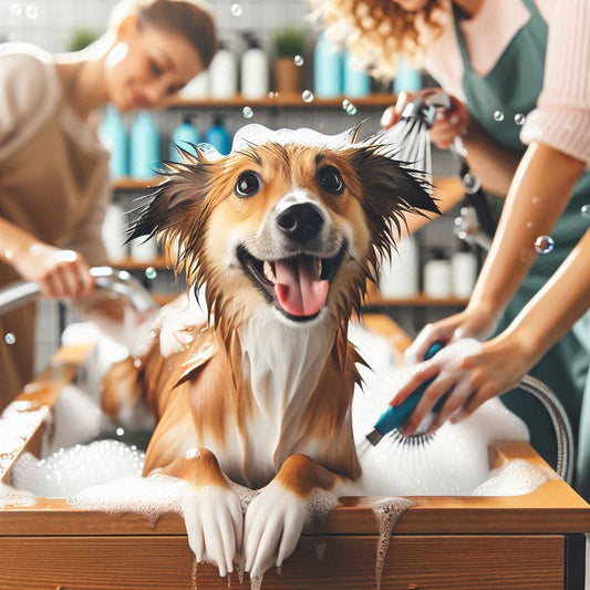 Medium dog Bath and Blow Basic ( Wash Blow, Nail Trim & Ear Clean)