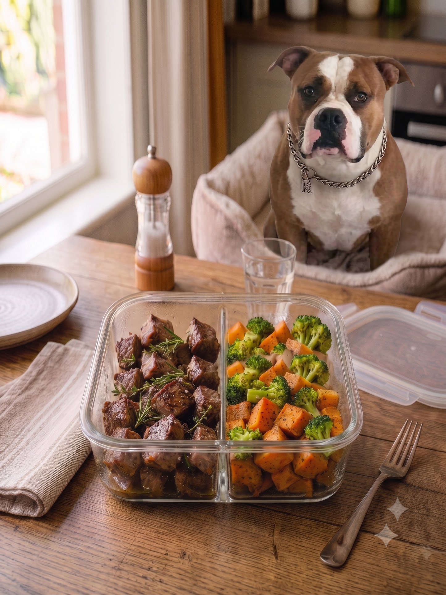 Pan Seared Beef with Pumpkin Carrots Broccoli 500g Freshly made (Dog Food)