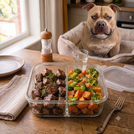 Pan Seared Beef with Pumpkin Carrots Broccoli 500g Freshly made (Dog Food)