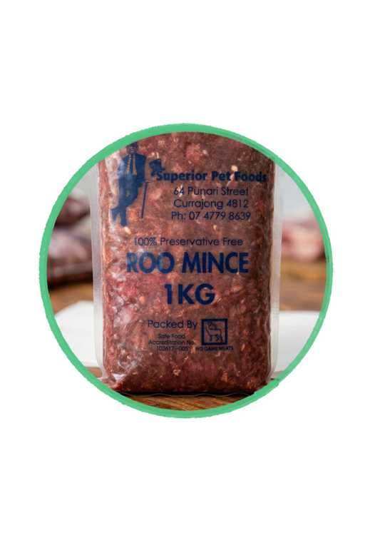 Roo Mince 1kg Dog Pet Food (Kangaroo)
